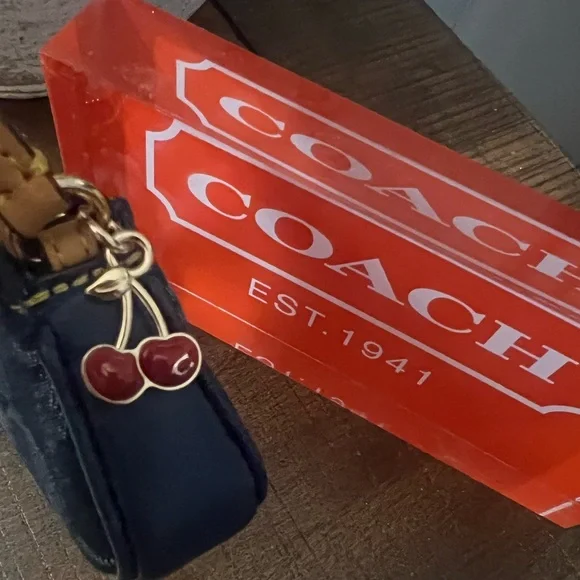 Coach Mini Nolita Denim Bag Charm (NWOT) - Picture 4 of 8